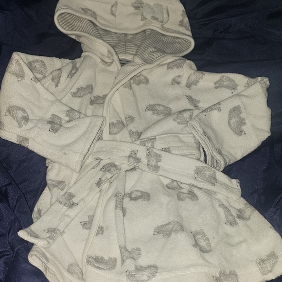 Carter's White and Gray Kids Pajama Robe - Picture 3 of 8